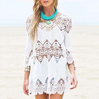Crochet Lace Panel Cover-up