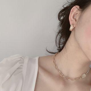 Open Hoop Drop Earring 1 Pair - Earrings - Gold - One Size