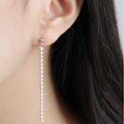 925 Sterling Silver Chain Earring Platinum - One Size