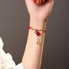 Gourd Red String Bracelet Bracelet - Gourd - Rose Gold - One Size