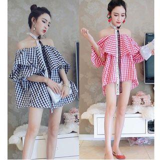 Plaid Mini Tube Dress