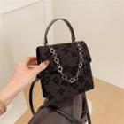 Floral Print Mini Crossbody Bag Black - One Size