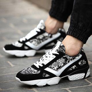 Lace-up Panel Sneakers