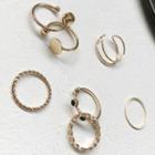 Set Of 4: Alloy Ring (assorted Designs)