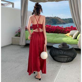 Spaghetti Strap Open Back Maxi Sundress