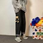 Bear Plush Straight Leg Jeans