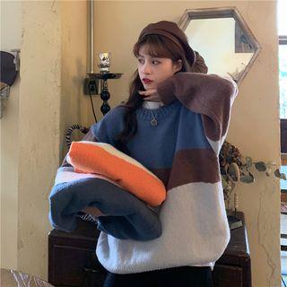 Contrast Knitted Sweater