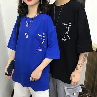 Couple Matching Skull Print T-shirt