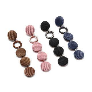 Rhinestone Hoop & Disc Dangle Earring