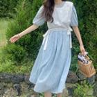 Short-sleeve Midi Dress / Tank Top