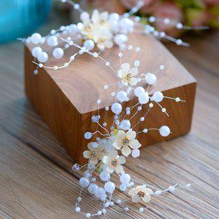 Set: Beaded Hair Clip + Lace Headband
