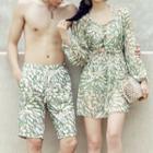 Couple Matching Printed Swim Shorts / Bikini Top / Bottom / Mini Dress