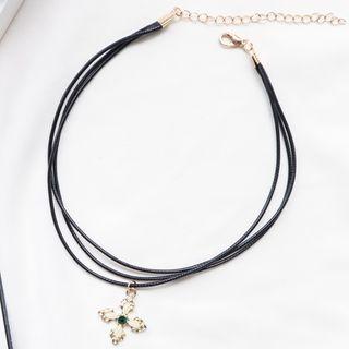 Cross Layered Choker Cross - Gold - One Size