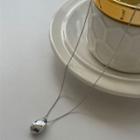 Teardrop-pendant Chain Necklace Silver - One Size