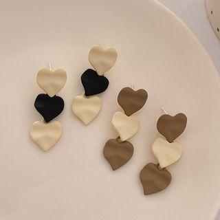 Irregular Heart Alloy Dangle Earring