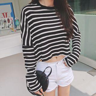 Striped Long-sleeve T-shirt / Shorts