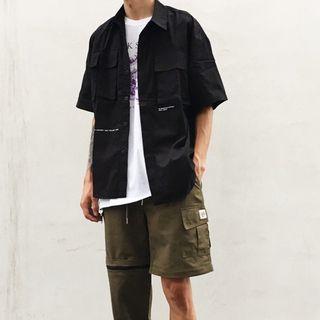 Printed Cargo Short-sleeve Shirt