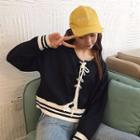 Lace-up Cropped Pullover