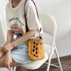 Embroidered Canvas Crossbody Bag Yellow - One Size