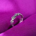 Flower Ring 015 - Silver - One Size