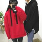 Couple Matching Plain Hooded Pullover