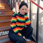 Rainbow Stripe Sweater Rainbow - One Size