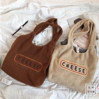 Lettering Furry Tote Bag