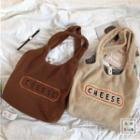 Lettering Furry Tote Bag