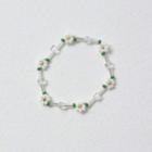 Flower Bead Bracelet Green - One Size