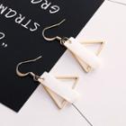 Alloy Triangle Shell Bar Dangle Earring 1 Pair - Gold - One Size
