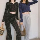 Printed Knit Top / Sweatpants