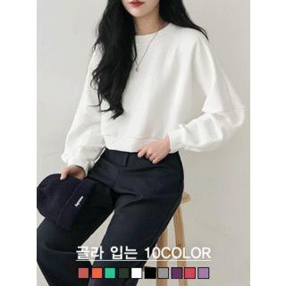 Colored Cropped Sweatshirt