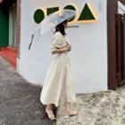 A-line Button-up Long Dress