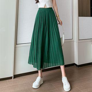 Accordion Pleat Chiffon Culottes