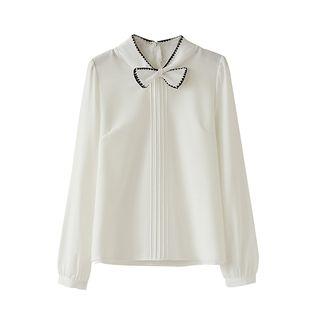 Long-sleeve Bow Blouse
