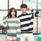 Couple Colored Stripe Sweatshirt