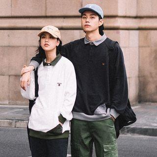 Couple Matching Polo Collar Sweatshirt