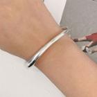 Irregular Bangle Bracelet - C Type - Silver - One Size