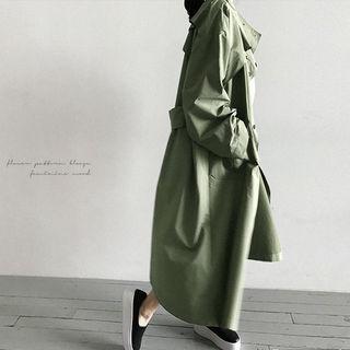 Buttoned Stand-collar Boxy-fit Jacket