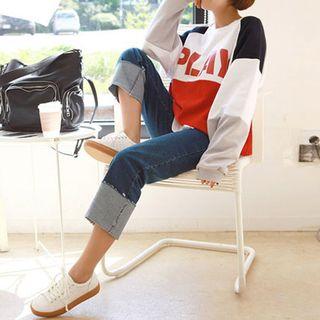 Color-block Thick Sweatshirt