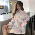 Tie-dyed Chained Shirt Jacket
