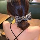 Leopard Print Bow Hair Tie Leopard - Coffee - One Size