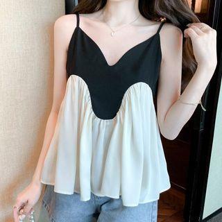 Two-tone Flowy Camisole Top