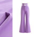 Tie-waist Boot-cut Pants