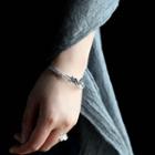 925 Sterling Silver Flower Bangle As Shown In Figure - One Size