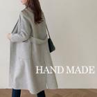 Hidden-button Handmade Wool Blend Coat