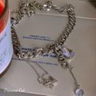 Faux Crystal Alloy Butterfly Pendant Choker As Shown In Figure - One Size