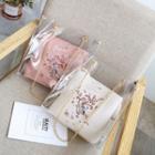 Set: Transparent Tote Bag + Embroidered Crossbody Bag