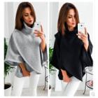 High-neck 3/4-sleeve Pullover