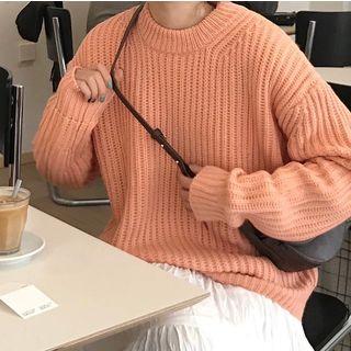 Boxy Sweater Orange Pink - One Size